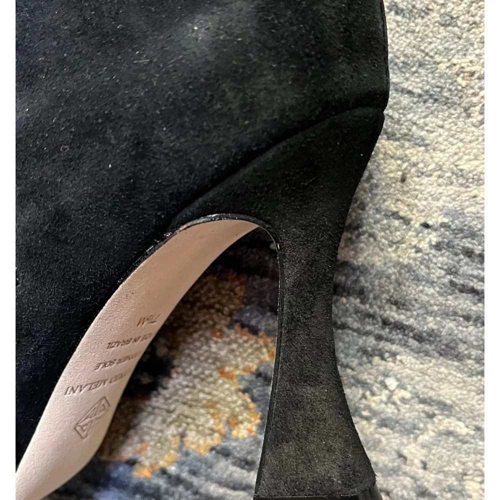 ANTONIO MELANI Black Suede Knee high Boot with Stud Accents